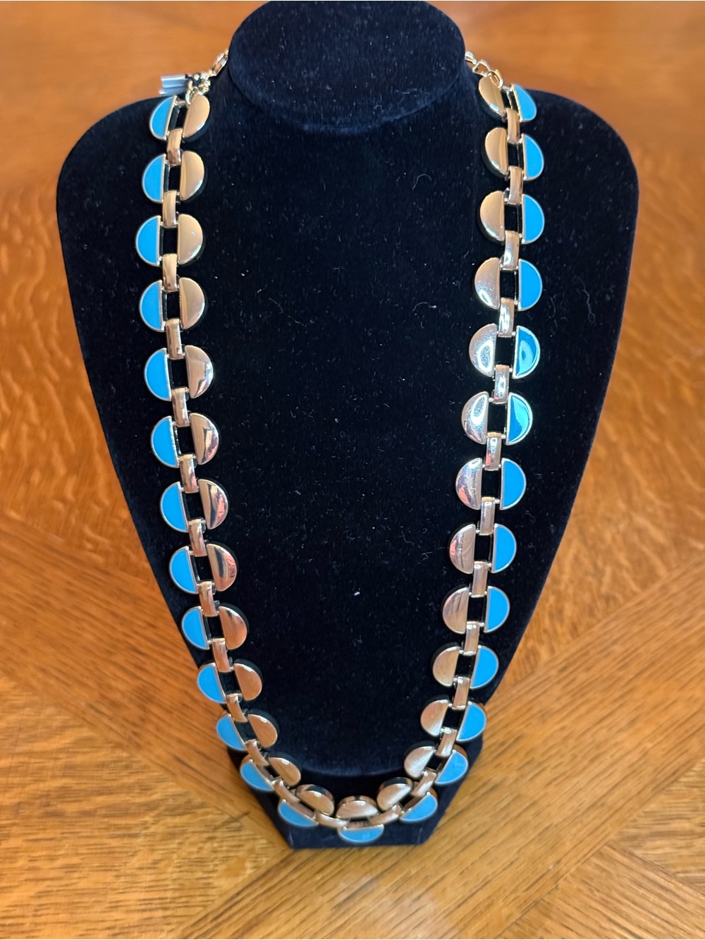 Talbots Gold-Tone Necklace with Turquoise Enamel Accents - Women's Jewelry